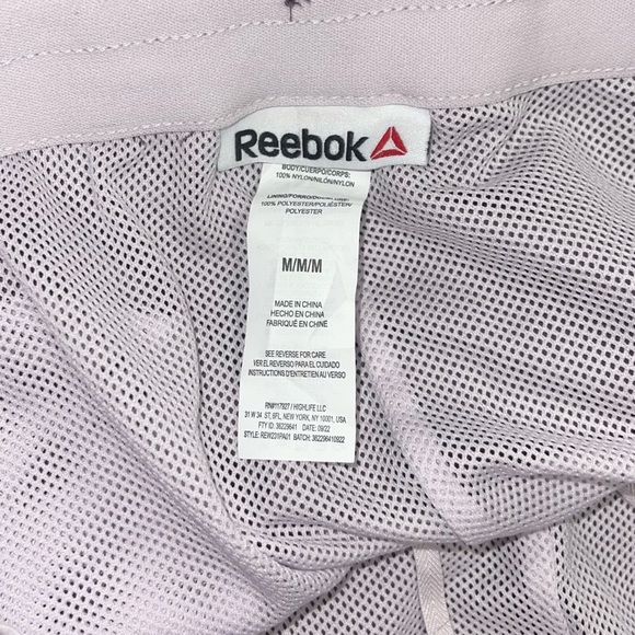 Reebok Track Pants Women's Size Medium Violet Lilac Purple Nylon Focus Woven - Picture 11 of 12